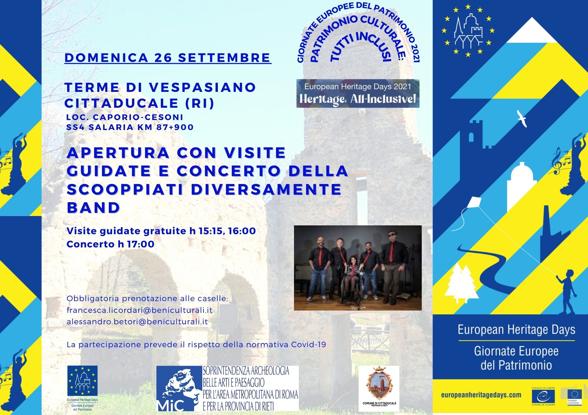 La Scooppiati Diversamente Band alle Terme di Vespasiano